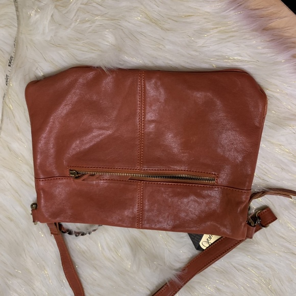 JESSLYN BLAKE Orange Leather Crossbody - Picture 4 of 8